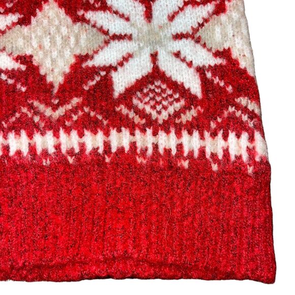 Christmas Sweater Fair Isle Chunky Snowflake - Picture 4 of 11